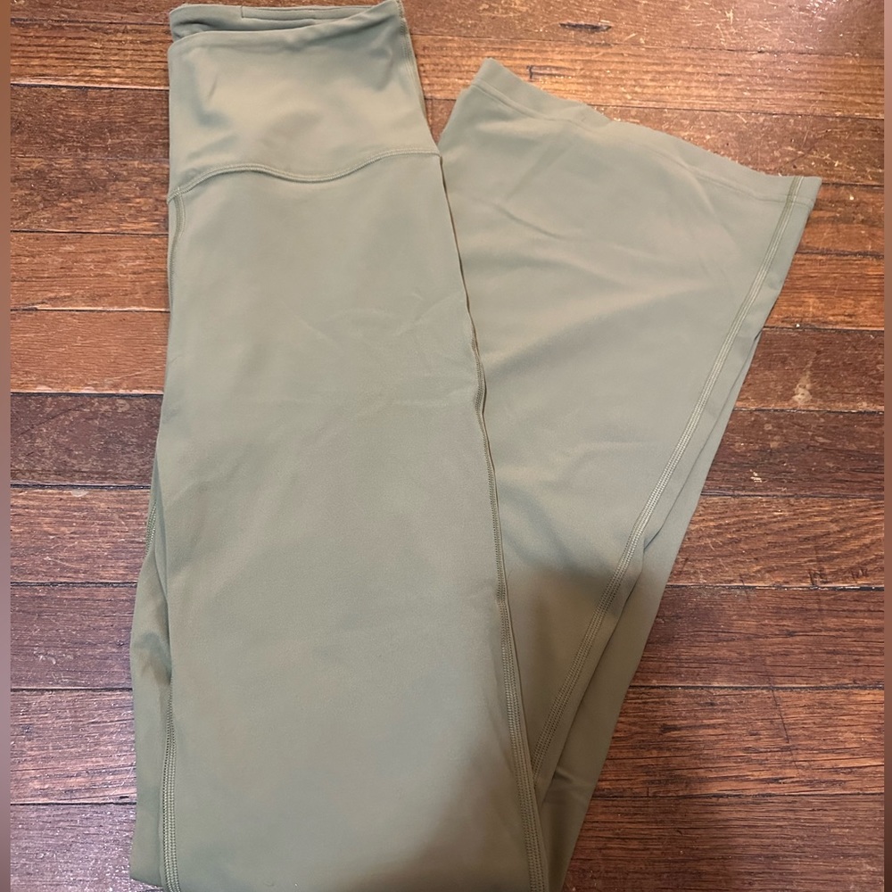 Lululemon Bronze Green Groove Flares